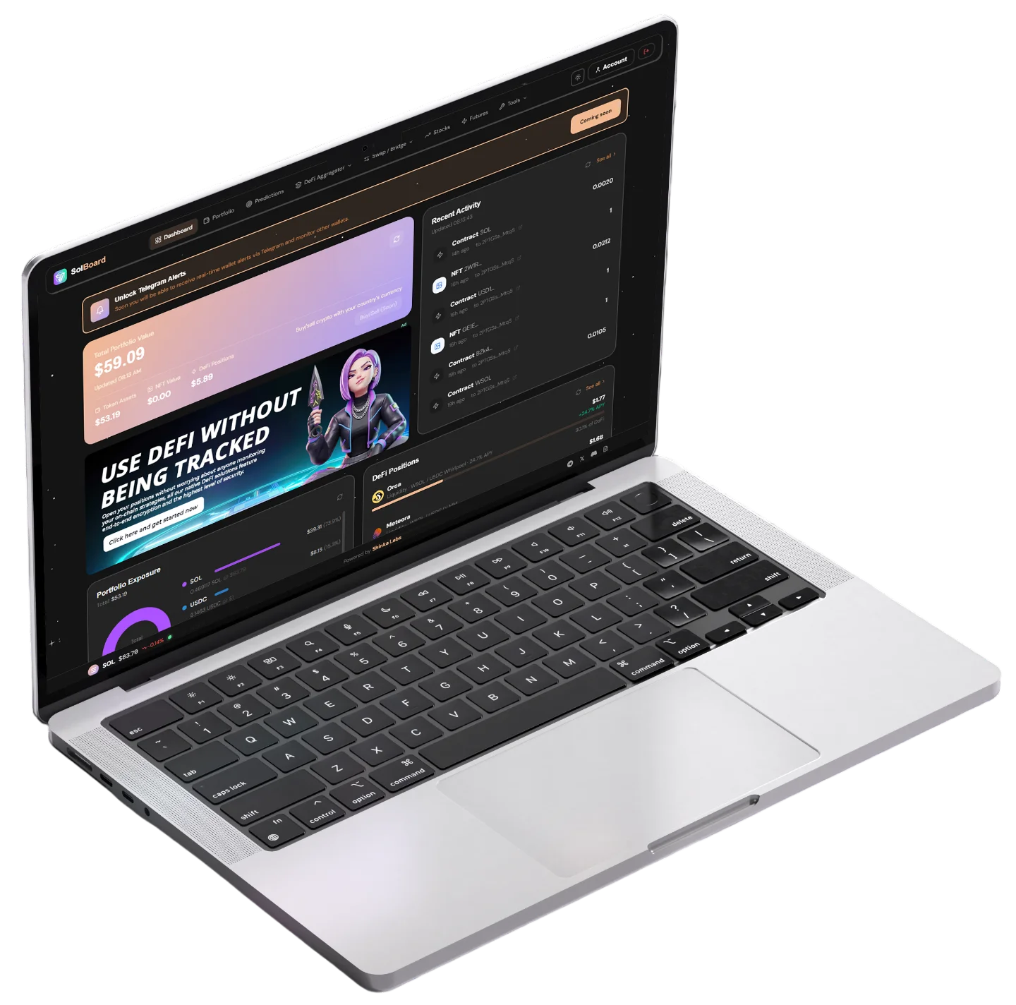 OmniBoard — multi-chain dashboard preview